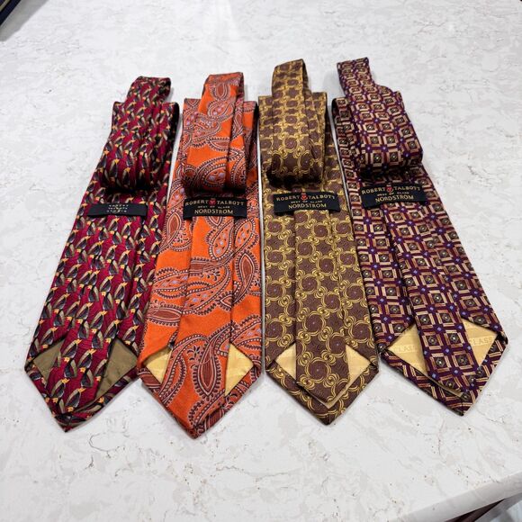 Robert Talbot Best of Class lot of 4 & 1 Pc Studio Silk Neckties 58"-60" - USA - Picture 3 of 16
